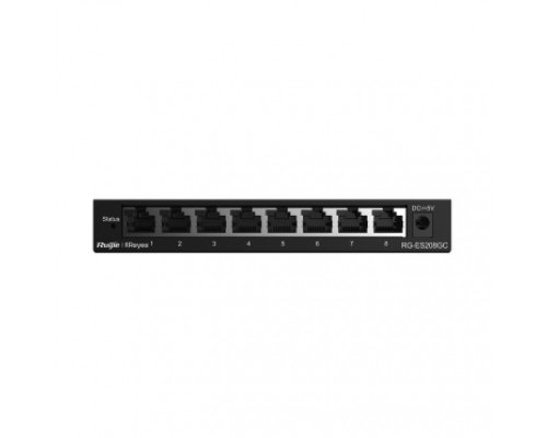 Коммутатор Reyee 8-Port Gigabit Smart Switch, 8 Gigabit RJ45 Ports, Desktop Steel Case