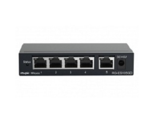 Коммутатор Reyee 5-Port  unmanaged Switch, 5 10/100base-t Ethernet  RJ45 Ports , Steel Case