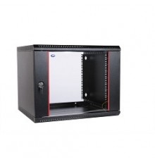 Шкаф телекоммуникационный настенный разборный 6U (600х350) дверь стекло,цвет черный (ШРН-Э-6.350-9005) (1 коробка)                                                                                                                                        