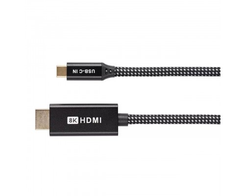 Кабель-адаптер USB Type-Cm -- HDMI(m) 4K@120Hz 8K@30Hz, 1.8m Telecom TCC015M-1.8M