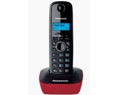 Радиотелефон Panasonic KX-TG1611RUR (красный) АОН, Caller ID,12 мелодий звонка,подсветка дисплея,поиск трубки