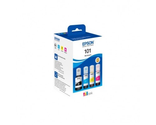 Расширенный набор с чернилами. Epson 101 C13T03V64A (7500стр.) (70мл color) (127мл black) для Epson L4150/L4160/L6160/L6170/L6190