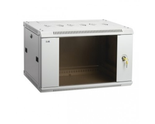 Шкаф коммутационный ITK Linea W (LWR3-18U64-GF) настенный 18U 600x450мм пер.дв.стекл 90кг серый 350мм 200град. 900мм IP20 IK08 сталь