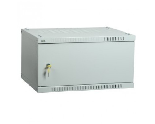 Шкаф коммутационный ITK Linea WE (LWE3-06U64-MF) настенный 6U 600x450мм пер.дв.металл 50кг серый 400мм 200град. 320мм IP20 сталь