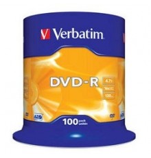 Диски DVD-R  4.7Gb 16-х, 100 шт, Cake Box (43549)                                                                                                                                                                                                         