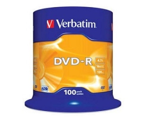 Диски DVD-R  4.7Gb 16-х, 100 шт, Cake Box (43549)