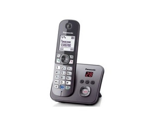 телефон Panasonic KX-TG6821RUB  (черный) Беспроводной DECT,автоответчик,определитель номера,телефонный справочник 120 зап.