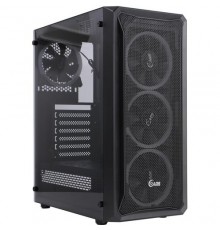 Powercase CMIZB-L4 Корпус Mistral Z4 Mesh LED, Tempered Glass, 4x 120mm 5-color fan, чёрный, ATX  (CMIZB-L4)                                                                                                                                              