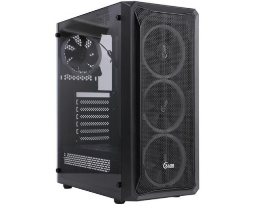 Powercase CMIZB-L4 Корпус Mistral Z4 Mesh LED, Tempered Glass, 4x 120mm 5-color fan, чёрный, ATX  (CMIZB-L4)