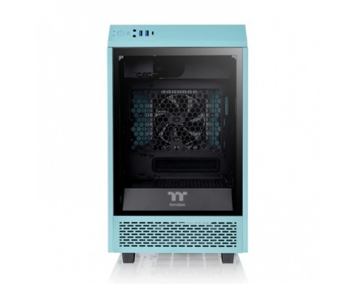 Корпус Thermaltake The Tower 100 Turquoise черный без БП miniITX 1x120mm 3x140mm 2xUSB3.0 audio bott PSU