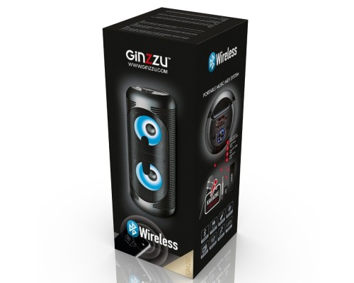Портативная аудиосистема GINZZU GM-210, черный
