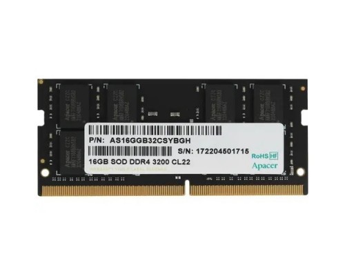 Модуль памяти Apacer DDR4 16GB 3200MHz SO-DIMM (PC4-25600) CL22 1.2V ES.16G21.GSH