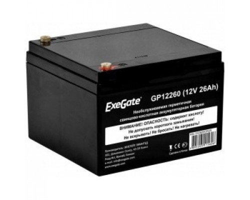 Аккумуляторная батарея GP12260 Exegate EX282972RUS (12V 26Ah, под болт М5)
