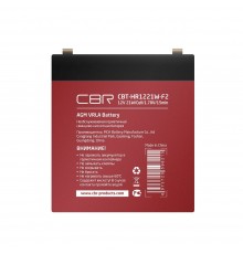 Аккумуляторная CBR VRLA батарея CBT-HR1221W-F2 (12В 5,2Ач), клеммы F2                                                                                                                                                                                     