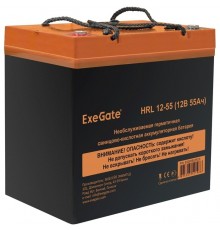 Аккумуляторная батарея ExeGate EX285652RUS HRL 12-55 (12V 55Ah, под болт М6)                                                                                                                                                                              