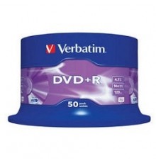Диск DVD+R Verbatim 4.7 Gb, 16x, Cake Box (50), (50/200)                                                                                                                                                                                                  