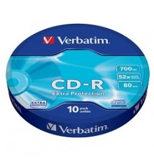 Диск CD-R Verbatim 700 Mb, 52x, Shrink (10), DL (10/300)                                                                                                                                                                                                  