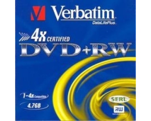 Диск DVD+RW Verbatim 4.7 Gb, 4x, Slim Case (3), (3/30)