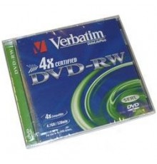 Диски  DVD+RW  Verbatim 4-x, 4.7 Gb,  (Jewel Case 5 шт)  (43229/43228)                                                                                                                                                                                    