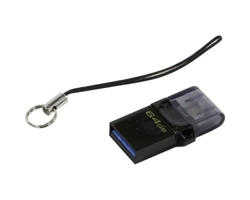 Флеш накопитель 64GB Kingston DataTraveler microDuo 3G, USB 3.1/microUSB OTG