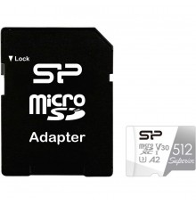 Флеш карта microSD 512GB Silicon Power Superior A1 microSDXC Class 10 UHS-I U3 100/80 Mb/s (SD адаптер)                                                                                                                                                   