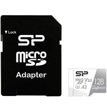 Флеш карта microSD 128GB Silicon Power Superior Pro A2 microSDXC Class 10 UHS-I U3 Colorful 100/80 Mb/s (SD адаптер)                                                                                                                                      