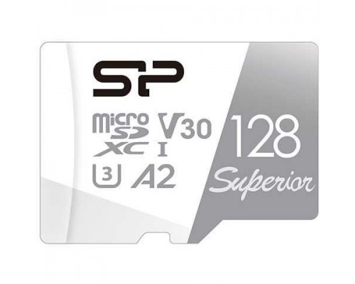 Флеш карта microSD 128GB Silicon Power Superior Pro A2 microSDXC Class 10 UHS-I U3 Colorful 100/80 Mb/s (SD адаптер)