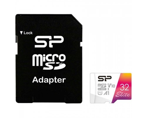 Флеш карта microSD 32GB Silicon Power Superior Pro microSDHC Class 10 UHS-I U3 Colorful (SD адаптер)