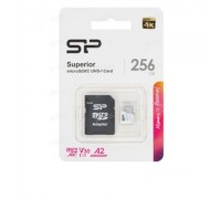 Флеш карта microSDXC 256Gb Class10 Silicon Power SP256GBSTXDA2V20SP Superior + adapter                                                                                                                                                                    