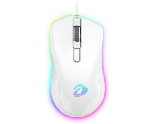 Мышь игровая проводная Dareu EM908 White (белый), DPI 600-10000, подсветка RGB, USB кабель 1,8м