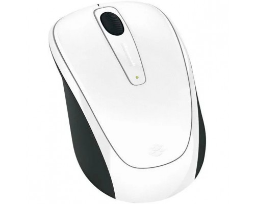 Мышь Microsoft Wireless Mobile Mouse 3500 White Gloss, оптическая, беспроводная, USB, белый и черный [gmf-00196]