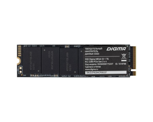 Накопитель SSD Digma PCI-E x4 1Tb DGSM3001TS33T Mega S3 M.2 2280