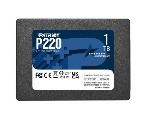 Накопитель SSD Patriot SATA III 1Tb P220S1TB25 P220 2.5