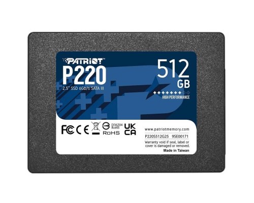 Накопитель SSD Patriot SATA III 512Gb P220S512G25 P220 2.5