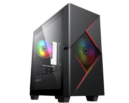 Корпус GameMax Cyclops BR без БП (Midi Tower, ATX, Черно-красн.,1*USB2.0 + 1*USB3.0, 2*120мм)