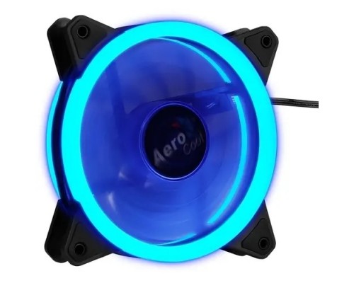 Вентилятор для корпуса Aerocool Rev Blue (120mm, 3pin+4pin, Blue led) (4713105960952)