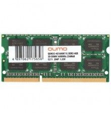 Модуль памяти QUMO SO-DIMM DDR-III 4GB 1600MHz PC-12800 512Mx8 CL11 204P Retail (QUM3S-4G1600C11)                                                                                                                                                         