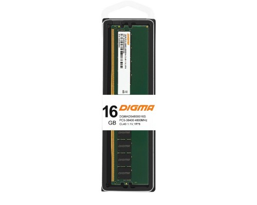 Память DDR5 16Gb 4800MHz Digma DGMAD54800016S RTL PC5-38400 CL40 DIMM 288-pin 1.1В single rank