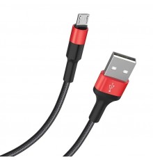 Кабель USB Micro/ HOCO HC-80220 X26/ 1m/ 2A/ Нейлон/ Black&Red                                                                                                                                                                                            