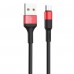 Кабель USB Micro/ HOCO HC-80220 X26/ 1m/ 2A/ Нейлон/ Black&Red