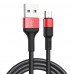 Кабель USB Micro/ HOCO HC-80220 X26/ 1m/ 2A/ Нейлон/ Black&Red