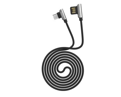 Кабель USB Micro/ HOCO HC-79378 U42/ 1.2m/ 2.4A/ Угловой коннектор/ Black