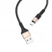 Кабель USB Type-C/ HOCO HC-80244 X26/ 1m/ 2A/ Нейлон/ Black&Gold