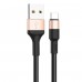 Кабель USB Type-C/ HOCO HC-80244 X26/ 1m/ 2A/ Нейлон/ Black&Gold