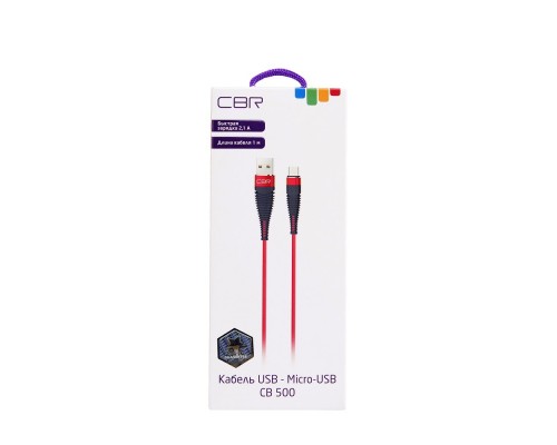 Кабель MicroUSB to USB CBR CB 500 Red