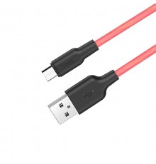 Кабель USB Micro/ HOCO HC-71396 X21/ 1m/ 2A/ Силикон/ Black&Red                                                                                                                                                                                           