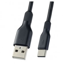 Кабель PERFEO USB2.0 A вилка - USB Type-C вилка, силикон, черный, длина 1 м. (U4907)                                                                                                                                                                      