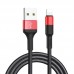 Кабель USB Lightning/ HOCO HC-80190 X26/ 1m/ 2A/ Нейлон/ Black&Red