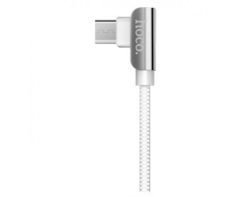 Кабель USB Micro/ HOCO HC-79385 U42/ 1.2m/ 2.4A/ Угловой коннектор/ White