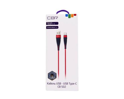 Кабель Type-C to USB CBR CB 502 Red